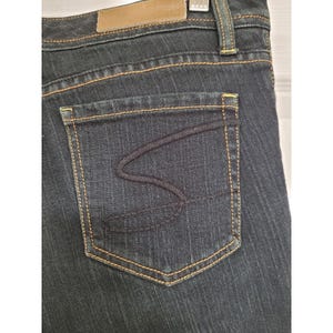 Seven7 Classic Flare Jeans Womens Dark Wash Y2K Denim Designer Size 31 image 4