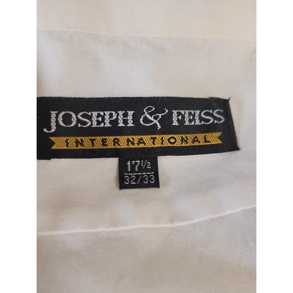 joseph & feiss fitted dress shirt Joseph & Feiss Modern Fit Stripe Dress Shirt in Teal Green Wrinkle-Resistant Stretch Button-Down, Size 16 32/33