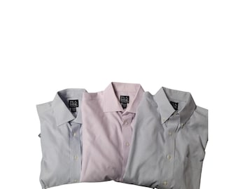 Jos. A Bank Traveler Dress Shirt Lot: 15.5, Long Sleeve, Wrinkle Resistant