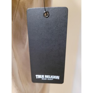 True Religion Mens Tan Graphic Buddha Guitar T Shirt Casual Brand Jeans Size L image 4