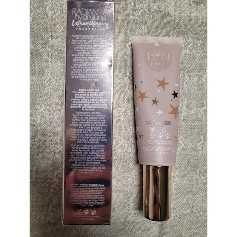 Ciate London Extraordinary Foundation 137N Pebble Radiant Hydrating 1.69oz NEW image 6