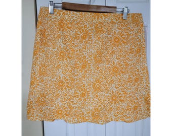 RipSkirt Hawaii longueur 1 jupe portefeuille jaune tournesol toscane Boho taille L NEUF