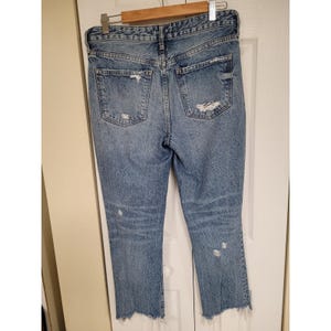 FREE PEOPLE Jeans Womens Vintage High Rise Distressed Boho Grunge Denim Size 28 image 6