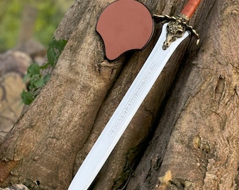 Conan the Barbarian Father Sword - Atlantean Replica Sword with Sheath & Wall Plaque Fantasy Movie Prop | Wall Display Gift for him