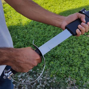 Legendary Pirate Cutlass Sword with Scabbard: High Carbon Steel Master Cosplay & Wall Hanging Historical Sword, Groomsmen Gift
