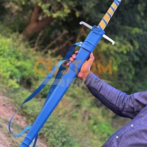 Medieval Sword Carbon Steel Long Sword with Custom Scabbard - Ideal Gift for Father's Day, Groomsmen, or Him image 20