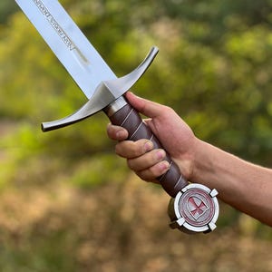 Espada personalizada de los Caballeros Templarios – Espada de utilería de película de colección – Regalo perfecto para Navidad, bodas, aniversarios y cumpleaños. imagen 1