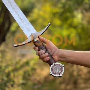 Espada personalizada de los Caballeros Templarios – Espada de utilería de película de colección – Regalo perfecto para Navidad, bodas, aniversarios y cumpleaños. imagen 4