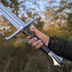 Medieval Sword Carbon Steel Long Sword with Custom Scabbard - Ideal Gift for Father's Day, Groomsmen, or Him image 14