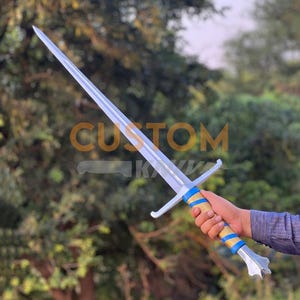Medieval Sword Carbon Steel Long Sword with Custom Scabbard - Ideal Gift for Father's Day, Groomsmen, or Him image 19