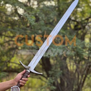 Espada personalizada de los Caballeros Templarios – Espada de utilería de película de colección – Regalo perfecto para Navidad, bodas, aniversarios y cumpleaños. imagen 7