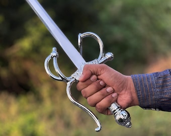 Zorro Rapier Sword Replica - Collectible Movie Prop, Perfect Christmas, Groomsman, Wedding, or Anniversary Gift