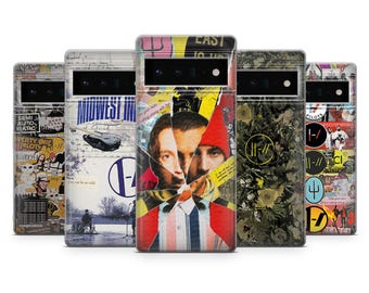 Twenty One Pilots Phone Case Skeleton Rock Cover for Google Pixel 10, 9Pro, 9A, 8, 8A, 7A, 7, 6A, Samsung S25, S24, A16, iPhone 17, 16, 15