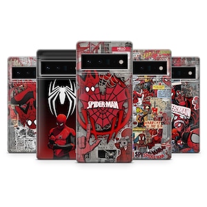 Spider Man Phone Case Peter Parker Web Cover for Google Pixel 9, 9Pro, 9A, 8, 8Pro, 7A, 7, 6, Samsung S25, S24, A16, iPhone 16, 15, 14, 13