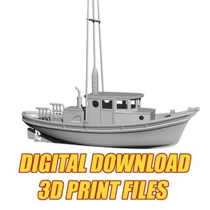 HO Scale Fishing Boat STL Files for 3D Printing