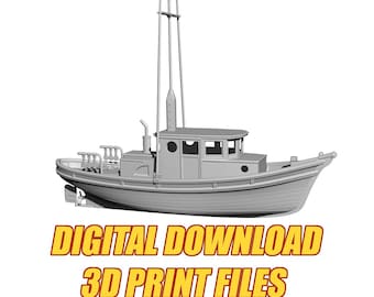 HO Scale Fishing Boat STL Files for 3D Printing