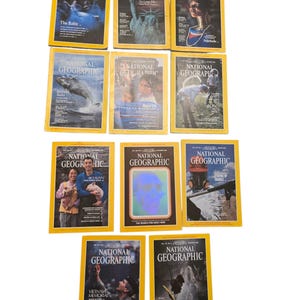 Vintage National Geographic 80s Magazine Bundle of 11