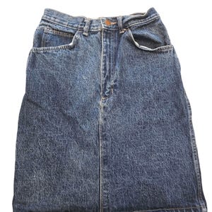Vintage 80s A Time for Us Denim Blue Skirt Size 7