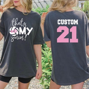 Comfort Colors Senior Volleyball Mom Shirt: Personalized Game Day Tee