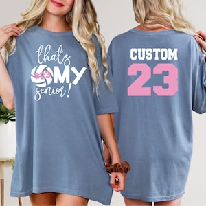 Comfort Colors Senior Mom Volleyball Shirt: Custom Senior Night Tee