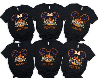 Custom Disney Halloween Family Trip Shirts, Mickey Costume Tees