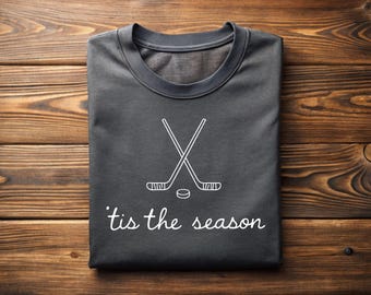 Tis The Season Hockey T-Shirt, Funny Christmas Holiday Tee