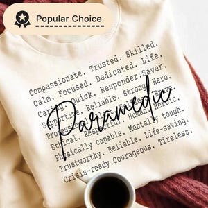 Paramedic Definition Shirt, Brave First Responder Text Design, EMS Hero Apparel, Life Saving Professional Tee, Healthcare worker gift