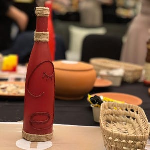 Decorative handmade bottle, Set of 3 unique handmade bottles