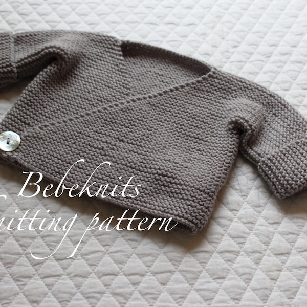 Bebeknits French Style Baby Wrap Cardigan Knitting Pattern