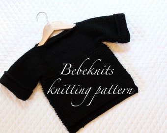 Bebeknits Simple Quick Knit Toddler Tunic Knitting Pattern