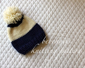 Bebeknits Simply Slouchy Baby Hat Knitting Pattern