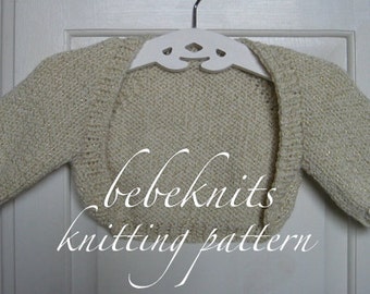 Bebeknits Baby Bolero Style Sweater Knitting Pattern