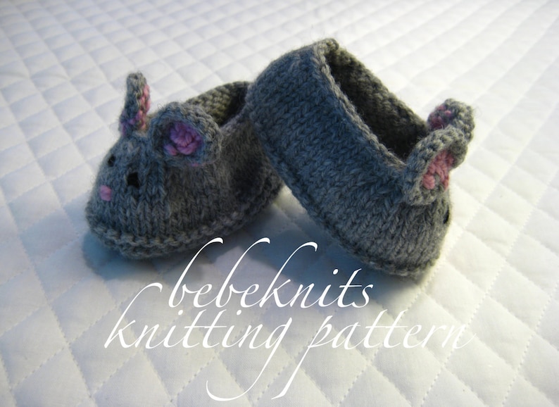 Bebeknits Little Mice Baby Slippers Knitting Pattern image 5