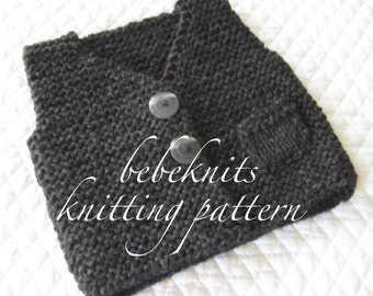 Bebeknits Simple French Style Toddler Body Warmer/Vest Knitting Pattern