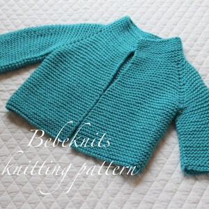 Bebeknits Wonderful Wrap Preschooler Car Cardigan Knitting Pattern