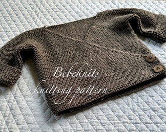 Bebeknits French Style Preschool Wrap Cardigan Knitting Pattern