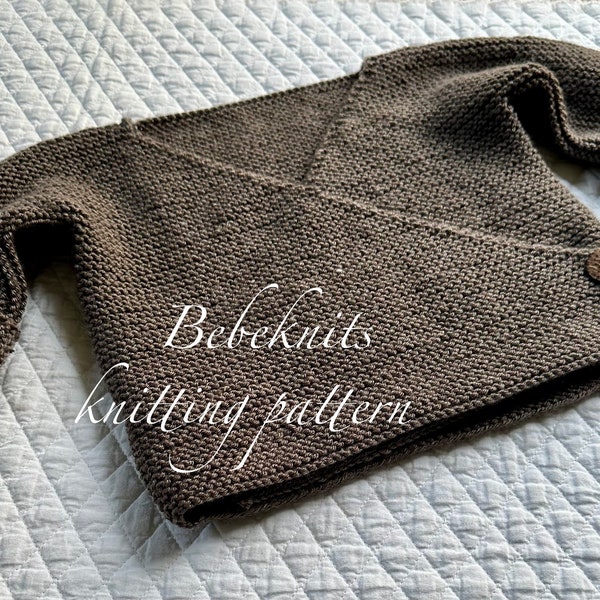 Bebeknits French Style Preschool Wrap Cardigan Knitting Pattern