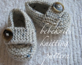 Bebeknits Baby Loafer Slipper Knitting Pattern