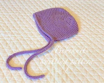 Bebeknits Simone Seamless Baby Bonnet Knitting Pattern