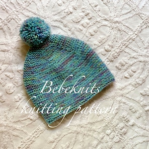 Bebeknits Easy European Style Child Garter Beanie/Hat/Cap Knitting Pattern