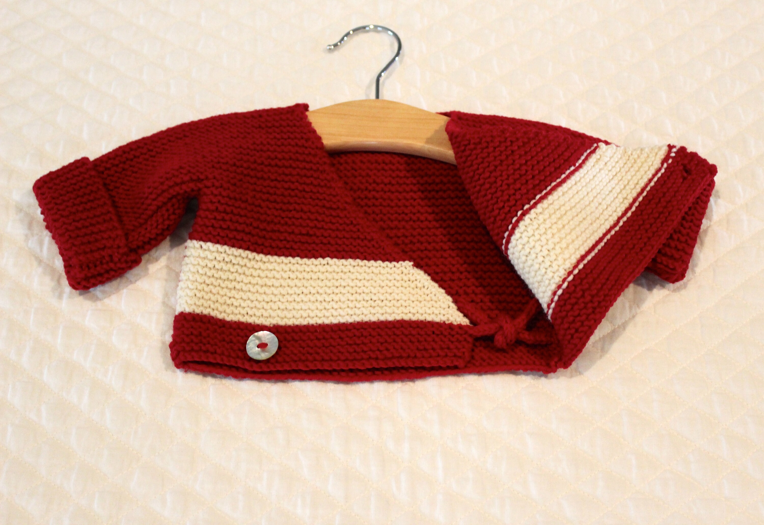 Bebeknits French Style Newborn Baby Wrap Cardigan Knitting Etsy UK