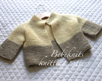 Bebeknits Wonderful Wrap Toddler Car Cardigan Knitting Pattern
