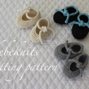 Bebeknits Knot Tied Baby Booties Knitting Pattern