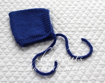 Patrón para tejer gorro de bebé Bebeknits Pixie Parisienne