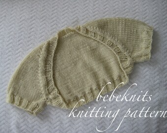 Bebeknits All Seasons Seamless Toddler Shrug Sweater Knitting Pattern