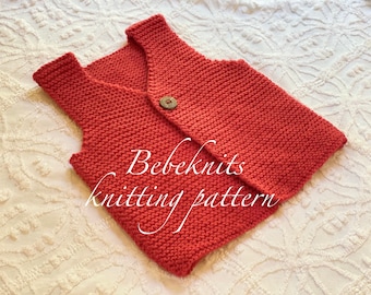 Bebeknits Euro Style School Vest Knitting Pattern