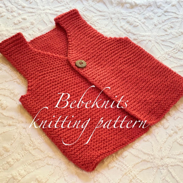 Bebeknits Euro Style School Vest Knitting Pattern