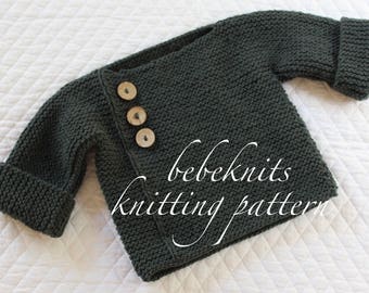 Bebeknits Simple French Style Lightweight Toddler Pullover Knitting Pattern