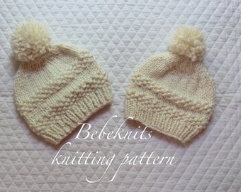 Bebeknits Little Lillian Toddler/Child Hat Knitting Pattern