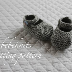 Bebeknits Baby Belle Shoes Knitting Pattern in 3 Sizes